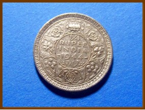 Индия 1/4 рупии 1944 г. Серебро 