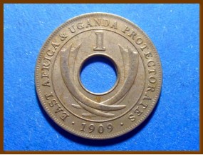 Восточная Африка и Уганда 1 цент 1909 г.