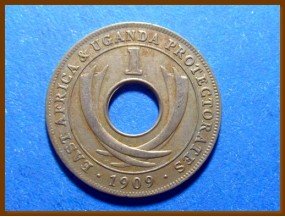 Восточная Африка и Уганда 1 цент 1909 г.
