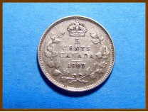 Канада 5 центов 1907 г. Серебро