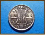 Австралия 3 пенса 1964 г. Серебро