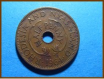 Родезия и Ньясаленд 1/2 пенни 1954 г.