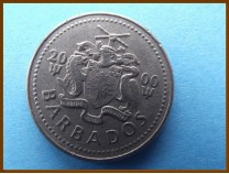 Барбадос 25 центов 2000 г.
