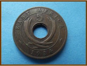 Восточная Африка 5 центов 1934 г.