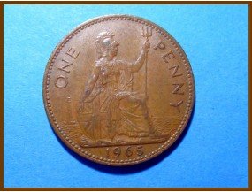 Великобритания 1 пенни 1965 г.
