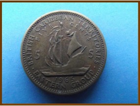 Британские Карибские территории 5 центов 1965 г.