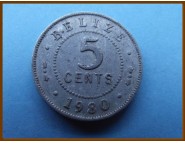 Белиз 5 центов 1980 г.