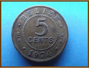 Белиз 5 центов 1974 г.