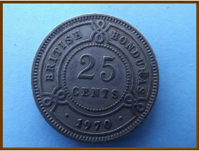 Британский Гондурас 25 центов 1970 г.
