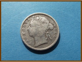 Стрейтс-Сетлментс 10 центов 1895 г. Серебро