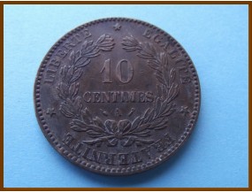 Франция 10 сантимов 1891 г. А